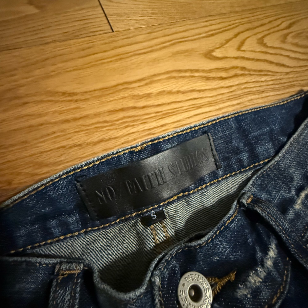 No Faith Studios Distressed/thrashed denim - Picture 3 of 5